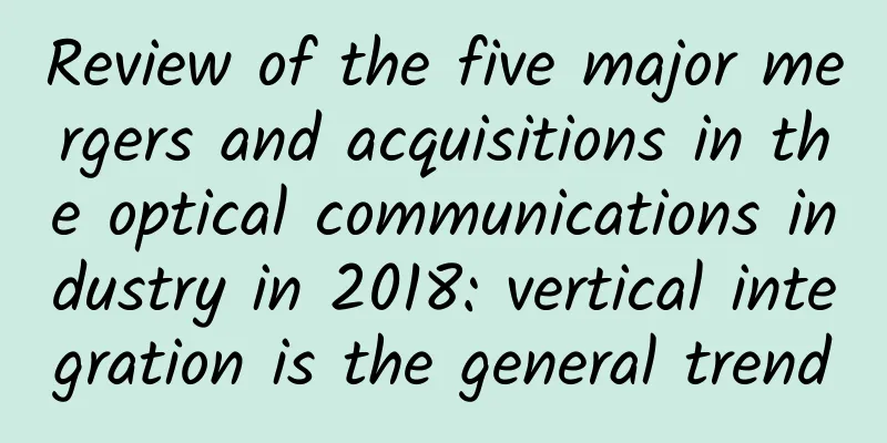 Review of the five major mergers and acquisitions in the optical communications industry in 2018: vertical integration is the general trend