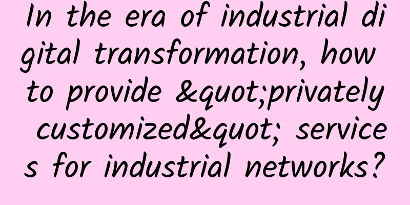 In the era of industrial digital transformation, how to provide "privately customized" services for industrial networks?