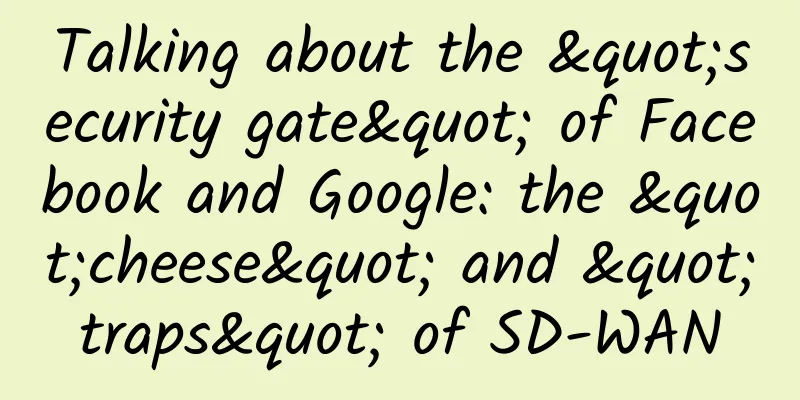 Talking about the "security gate" of Facebook and Google: the "cheese" and "traps" of SD-WAN