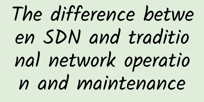 The difference between SDN and traditional network operation and maintenance