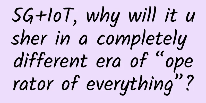 5G+IoT, why will it usher in a completely different era of “operator of everything”?