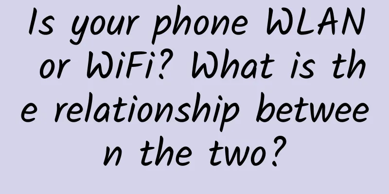 Is your phone WLAN or WiFi? What is the relationship between the two?