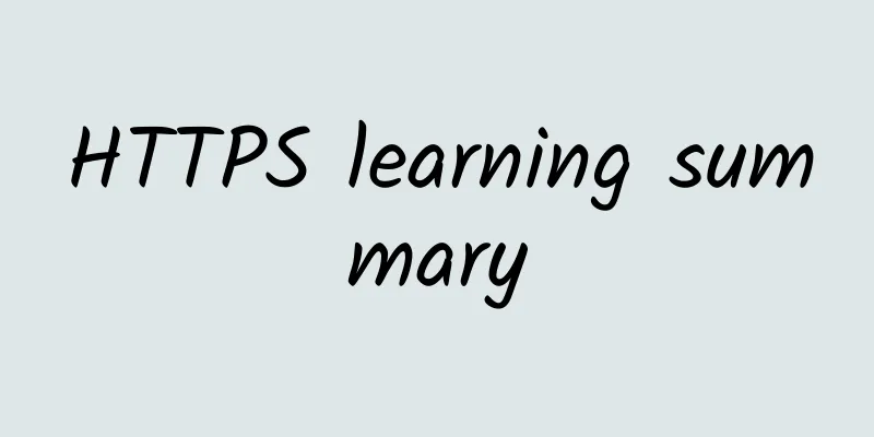 HTTPS learning summary