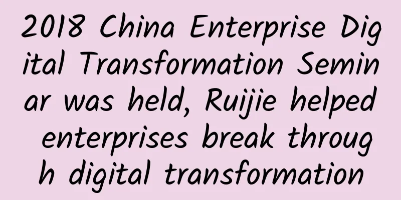 2018 China Enterprise Digital Transformation Seminar was held, Ruijie helped enterprises break through digital transformation