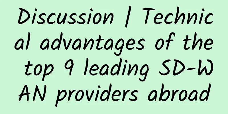 Discussion | Technical advantages of the top 9 leading SD-WAN providers abroad
