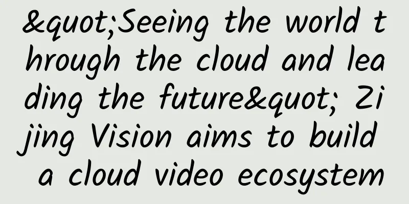 "Seeing the world through the cloud and leading the future" Zijing Vision aims to build a cloud video ecosystem