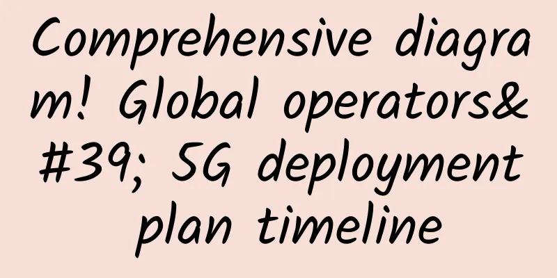 Comprehensive diagram! Global operators' 5G deployment plan timeline