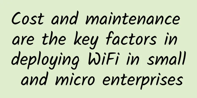 Cost and maintenance are the key factors in deploying WiFi in small and micro enterprises