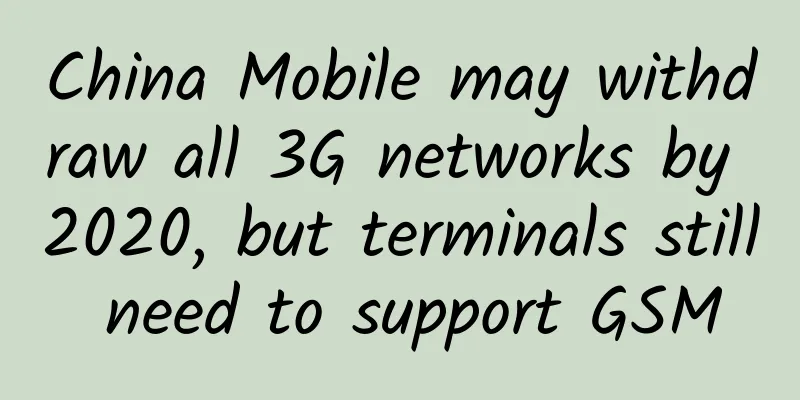 China Mobile may withdraw all 3G networks by 2020, but terminals still need to support GSM