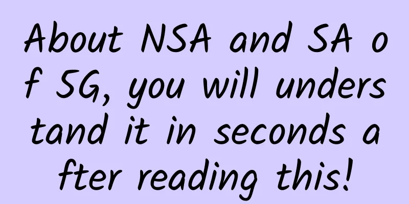 About NSA and SA of 5G, you will understand it in seconds after reading this!