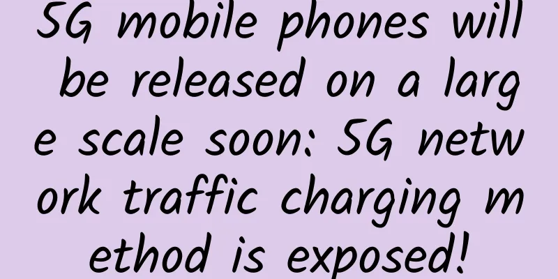 5G mobile phones will be released on a large scale soon: 5G network traffic charging method is exposed!