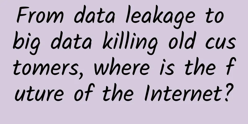 From data leakage to big data killing old customers, where is the future of the Internet?