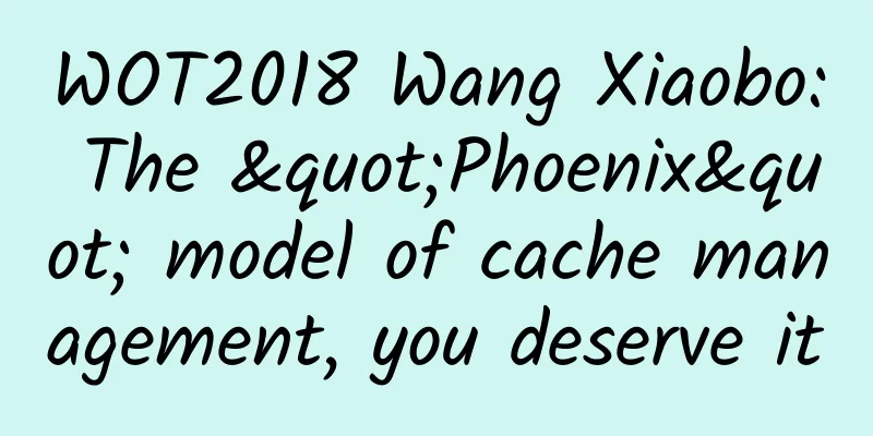 WOT2018 Wang Xiaobo: The "Phoenix" model of cache management, you deserve it