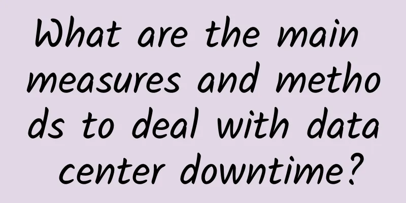 What are the main measures and methods to deal with data center downtime?