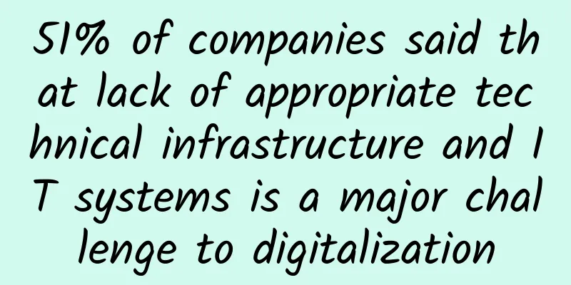51% of companies said that lack of appropriate technical infrastructure and IT systems is a major challenge to digitalization