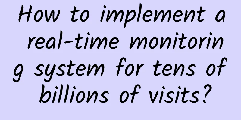 How to implement a real-time monitoring system for tens of billions of visits?