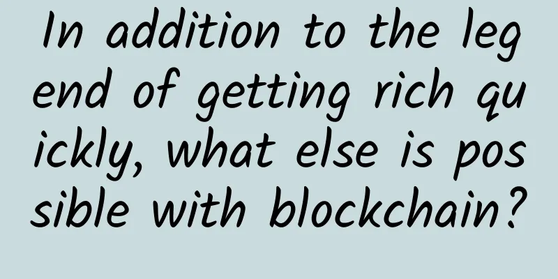 In addition to the legend of getting rich quickly, what else is possible with blockchain?