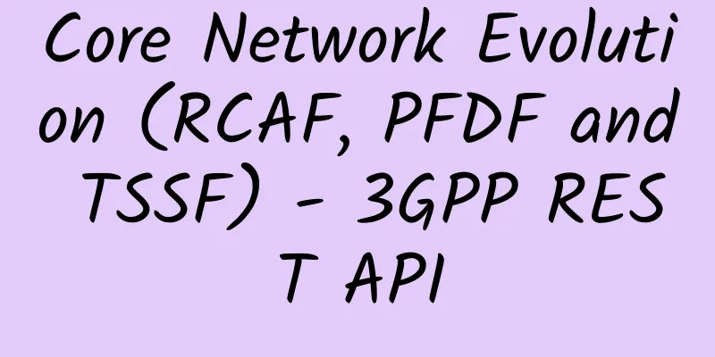 Core Network Evolution (RCAF, PFDF and TSSF) - 3GPP REST API