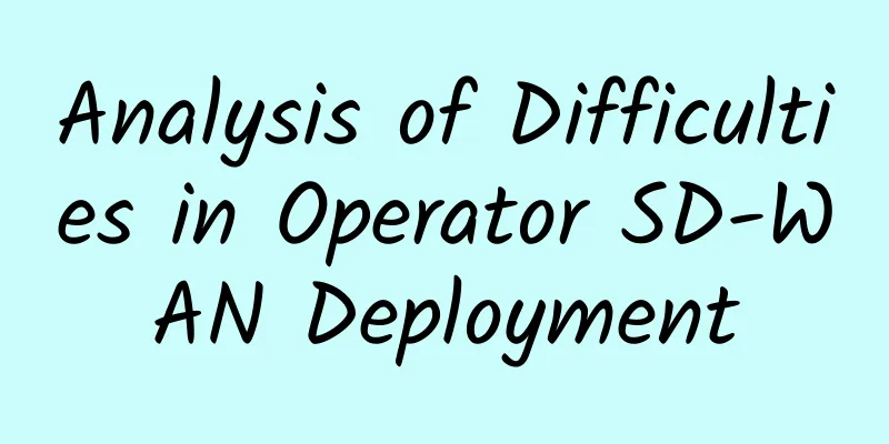 Analysis of Difficulties in Operator SD-WAN Deployment