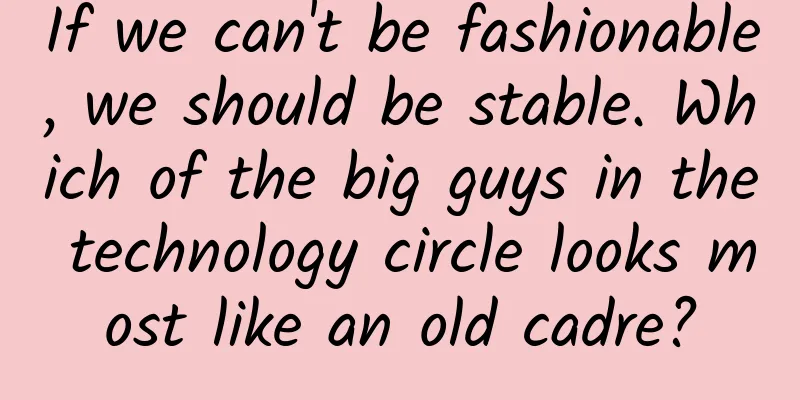 If we can't be fashionable, we should be stable. Which of the big guys in the technology circle looks most like an old cadre?