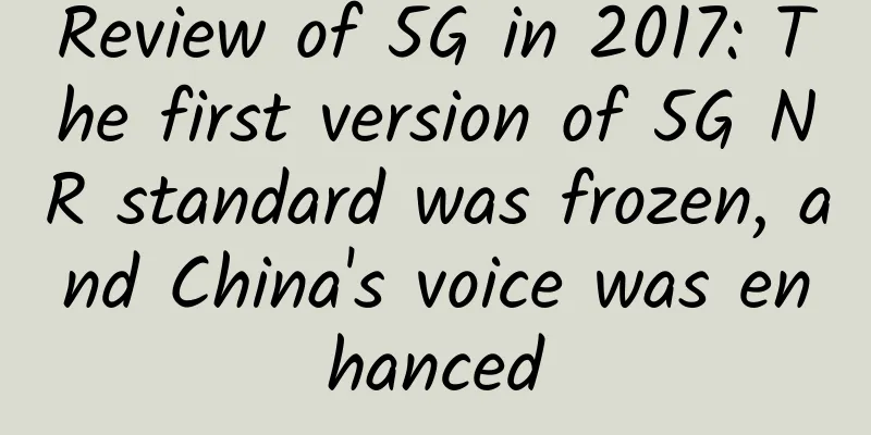 Review of 5G in 2017: The first version of 5G NR standard was frozen, and China's voice was enhanced