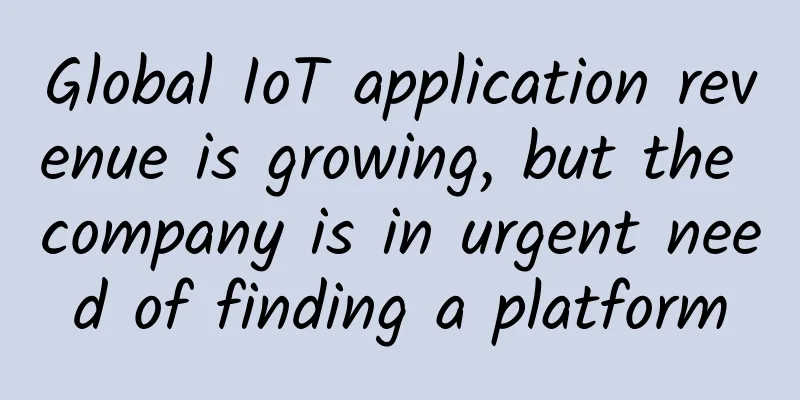 Global IoT application revenue is growing, but the company is in urgent need of finding a platform