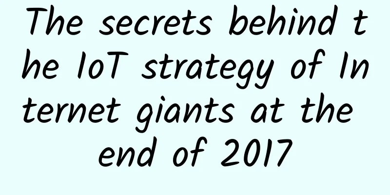 The secrets behind the IoT strategy of Internet giants at the end of 2017