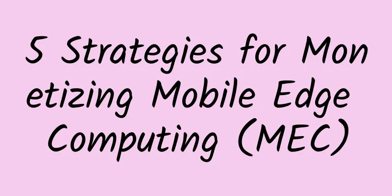 5 Strategies for Monetizing Mobile Edge Computing (MEC)