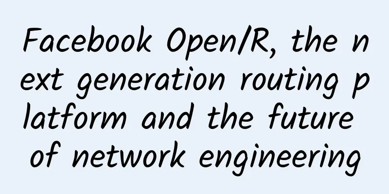Facebook Open/R, the next generation routing platform and the future of network engineering