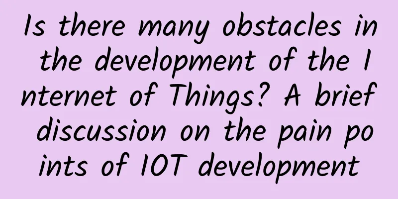 Is there many obstacles in the development of the Internet of Things? A brief discussion on the pain points of IOT development