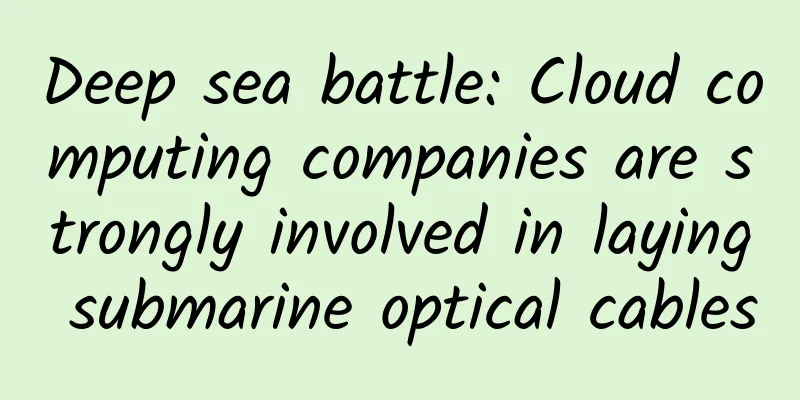 Deep sea battle: Cloud computing companies are strongly involved in laying submarine optical cables