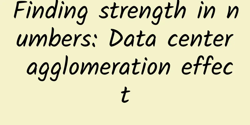 Finding strength in numbers: Data center agglomeration effect