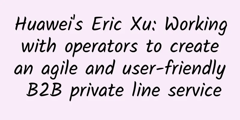 Huawei's Eric Xu: Working with operators to create an agile and user-friendly B2B private line service