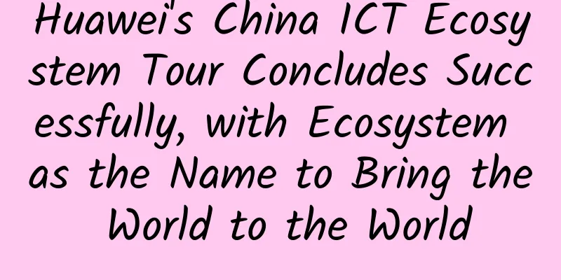 Huawei's China ICT Ecosystem Tour Concludes Successfully, with Ecosystem as the Name to Bring the World to the World