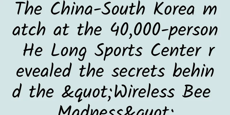 The China-South Korea match at the 40,000-person He Long Sports Center revealed the secrets behind the "Wireless Bee Madness"
