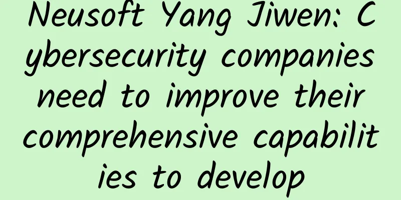 Neusoft Yang Jiwen: Cybersecurity companies need to improve their comprehensive capabilities to develop