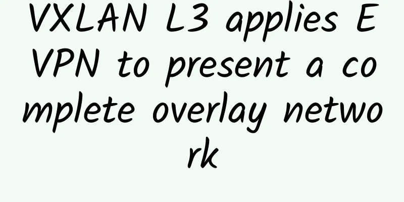 VXLAN L3 applies EVPN to present a complete overlay network