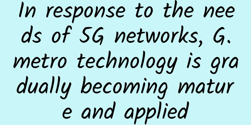 In response to the needs of 5G networks, G.metro technology is gradually becoming mature and applied