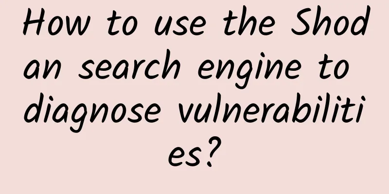 How to use the Shodan search engine to diagnose vulnerabilities?