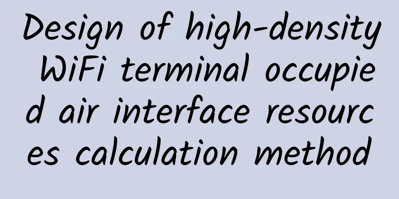 Design of high-density WiFi terminal occupied air interface resources calculation method