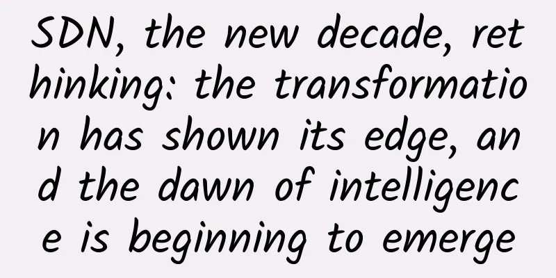 SDN, the new decade, rethinking: the transformation has shown its edge, and the dawn of intelligence is beginning to emerge