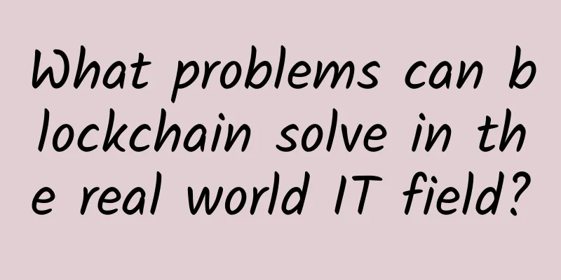 What problems can blockchain solve in the real world IT field?