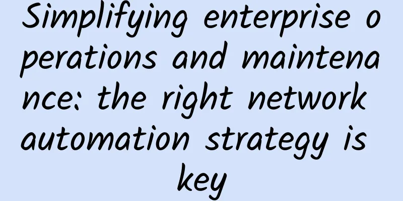Simplifying enterprise operations and maintenance: the right network automation strategy is key
