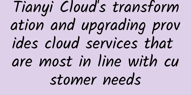 Tianyi Cloud's transformation and upgrading provides cloud services that are most in line with customer needs