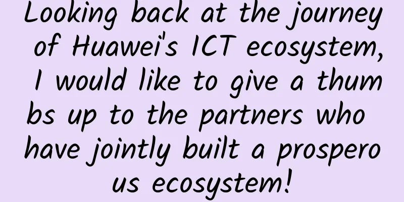 Looking back at the journey of Huawei's ICT ecosystem, I would like to give a thumbs up to the partners who have jointly built a prosperous ecosystem!