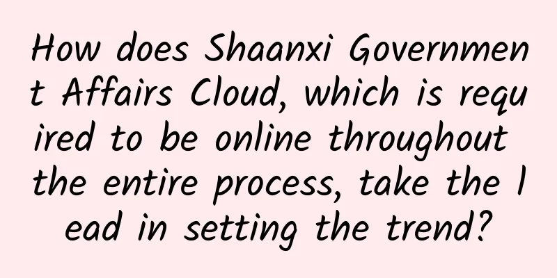 How does Shaanxi Government Affairs Cloud, which is required to be online throughout the entire process, take the lead in setting the trend?
