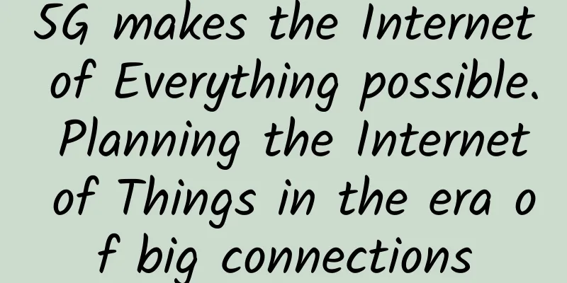 5G makes the Internet of Everything possible. Planning the Internet of Things in the era of big connections