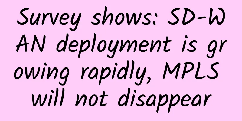 Survey shows: SD-WAN deployment is growing rapidly, MPLS will not disappear