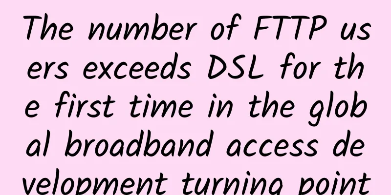 The number of FTTP users exceeds DSL for the first time in the global broadband access development turning point