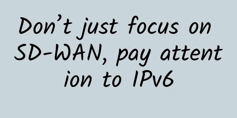 Don’t just focus on SD-WAN, pay attention to IPv6